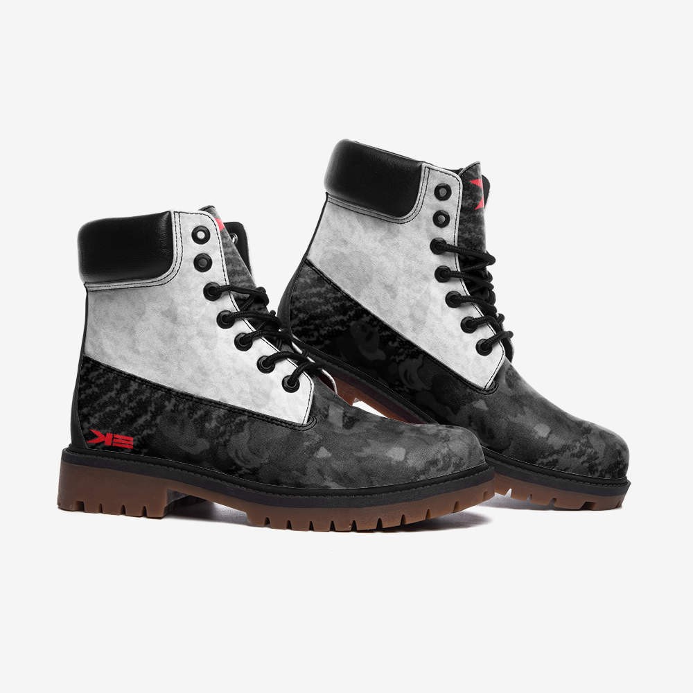 Koncrete Eden Tiger camo Leather boots