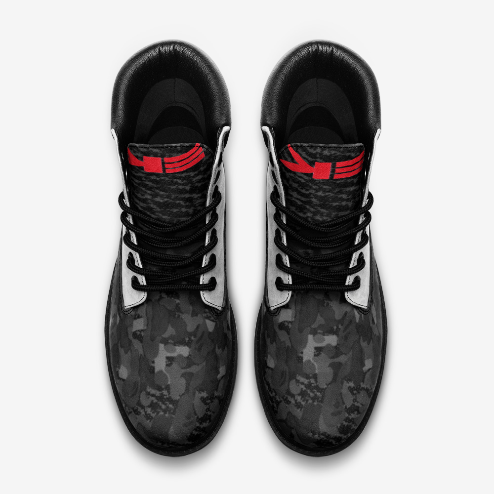 Koncrete Eden Tiger camo Leather boots